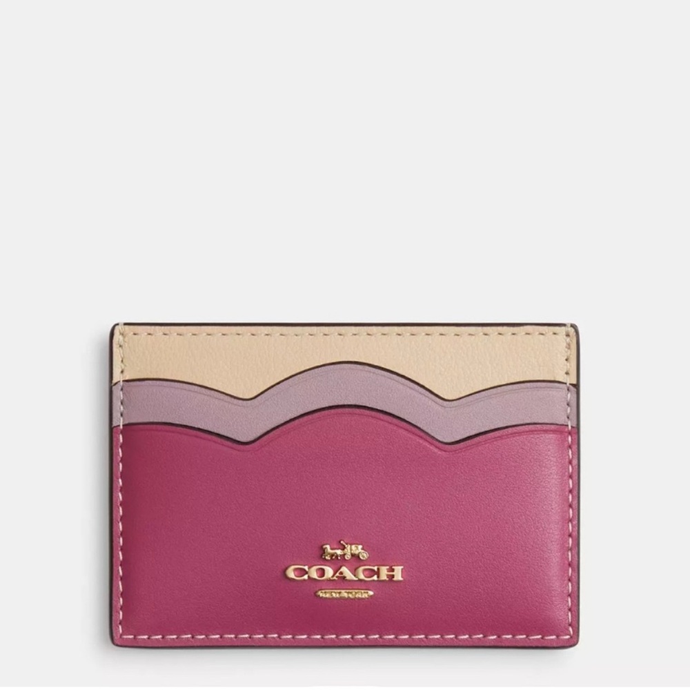 Coach Pink and Cream Card Holder